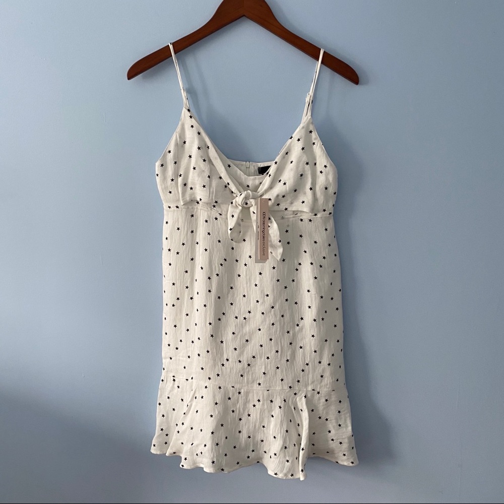 Aqua tie-front start print dress - 100% exclusive new with tags!